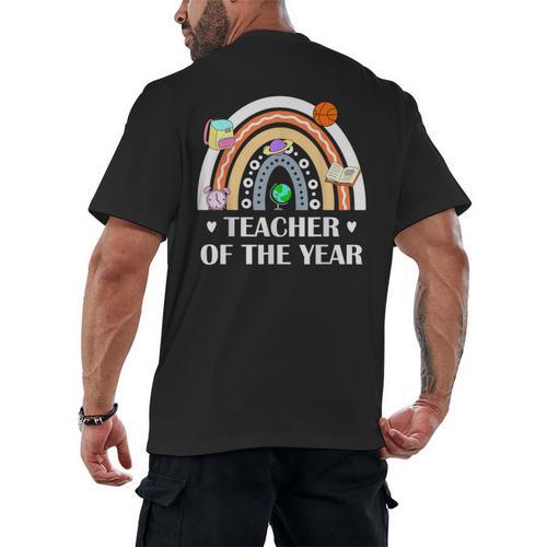 Teacher Of The Year Best Teacher Ever Men Women Men's Back Print T-Shirt - teacherstshirts.com