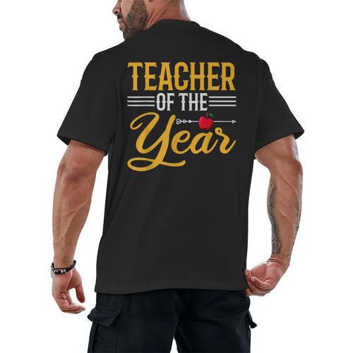 Teacher Of The Year Men Women Teachers Men's Back Print T-Shirt - teacherstshirts.com AU