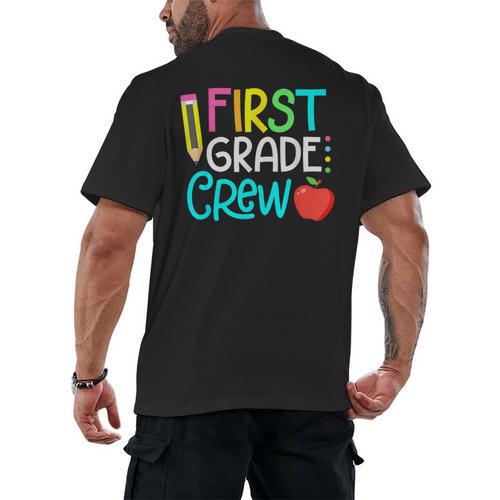 Team 1st Grade Crew Back To School 1st Grade Teacher Kids Men's Back Print T-Shirt - teacherstshirts.com