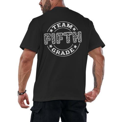 Team Fifth Grade Teacher Student Squad Team 5th Grade School Men's Back Print T-Shirt - teacherstshirts.com AU