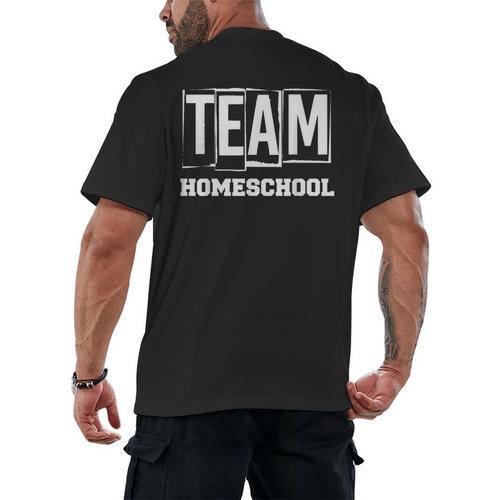 Team Homeschool Homeschooler Homeschooling Teacher Mom Kids Men's Back Print T-Shirt - teacherstshirts.com AU