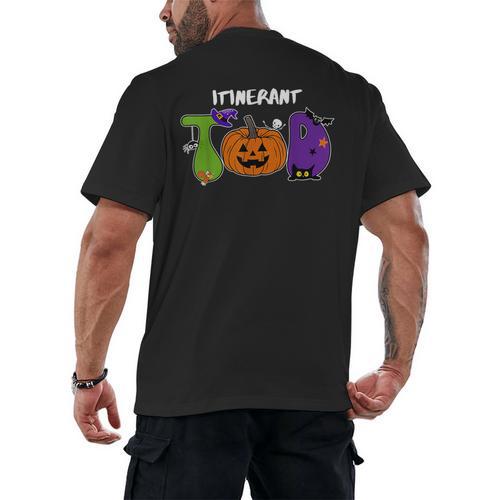 TOD Itinerant Teacher Of The Deaf Halloween ASL Interpreters Men's Back Print T-Shirt - teacherstshirts.com AU