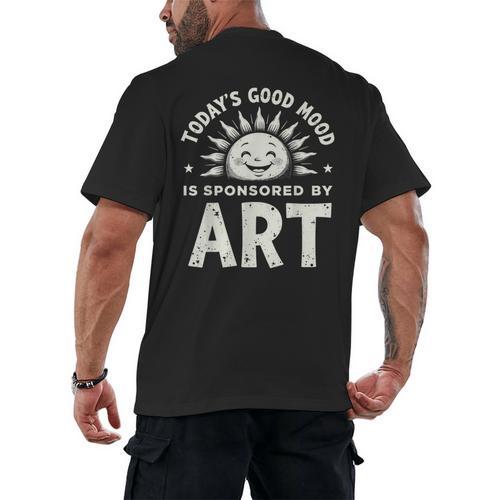 Today’s Good Mood Is Sponsored By Art Teacher Sun Tee Men's Back Print T-Shirt - teacherstshirts.com