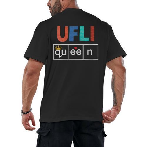 UFLI Queen Science Of Reading Literacy Teacher Appreciation Men's Back Print T-Shirt - teacherstshirts.com