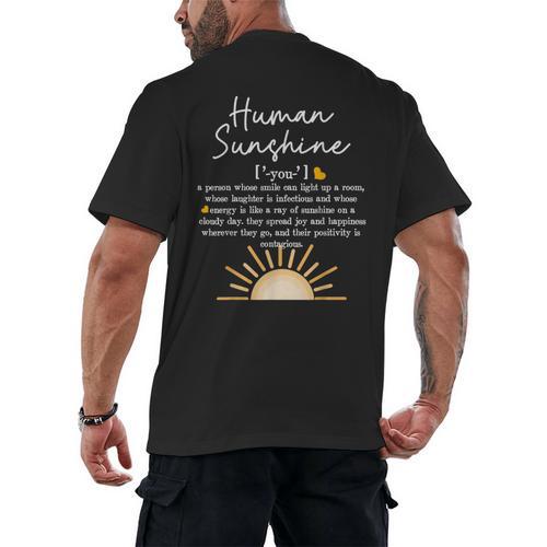 Vintage Human Sunshine Definition Teachers Mom Boss Women Men's Back Print T-Shirt - teacherstshirts.com DE