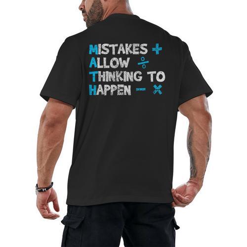 Vintage Math Teacher Saying Men's Back Print T-Shirt - teacherstshirts.com AU