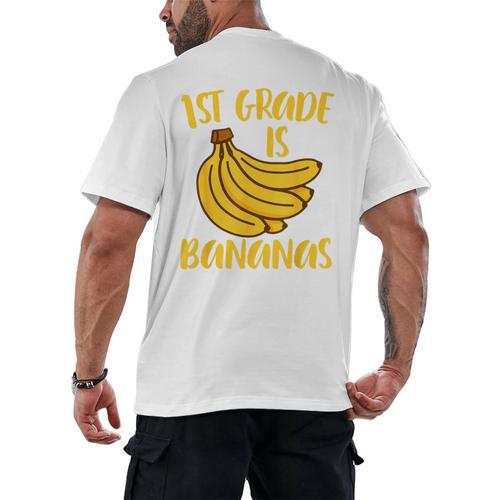 1st Grade Is Bananas Teacher Teaching Back To School Men's Back Print T-Shirt - teacherstshirts.com DE