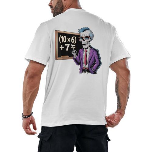 67 Math Teacher Meme Brainrot Six Seven Halloween Equation Men's Back Print T-Shirt - teacherstshirts.com