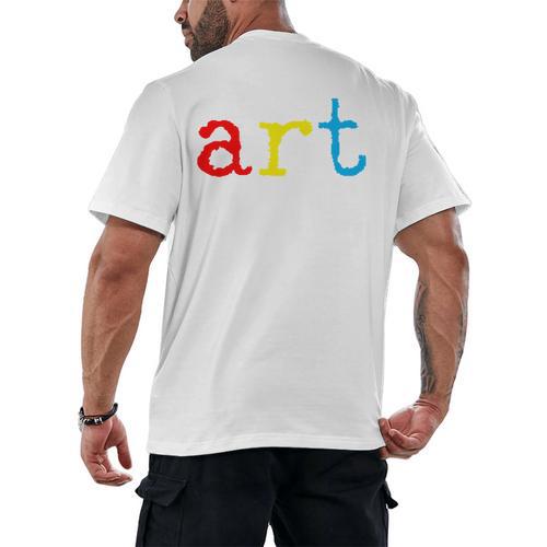 Art Teacher Artists Men's Back Print T-Shirt - teacherstshirts.com UK