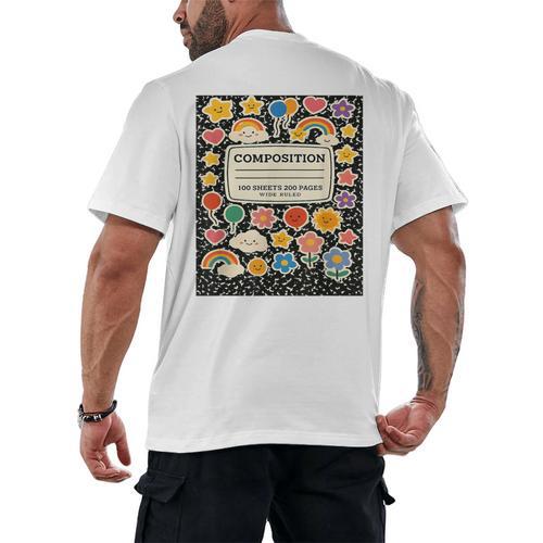 Composition Notebook Costume Teacher Matching Halloween Book Men's Back Print T-Shirt - teacherstshirts.com DE
