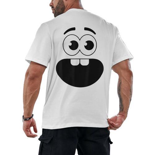 Creepy Carrots Face Teacher Halloween Costume Matching Men's Back Print T-Shirt - teacherstshirts.com AU