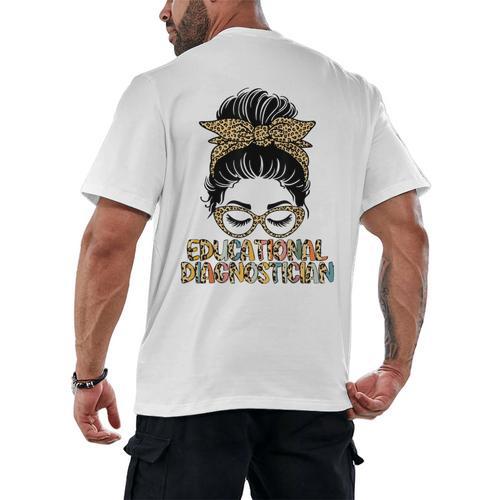 Cute Educational Diagnostician Teacher Appreciation Week Men Women Men's Back Print T-Shirt - teacherstshirts.com DE