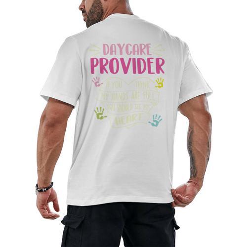 Full Heart Daycare Provider Nanny Au Pair Pre-K Teacher Men's Back Print T-Shirt - teacherstshirts.com AU