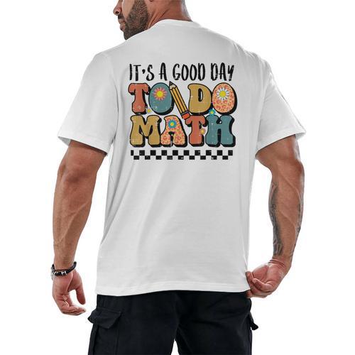 Good Day To Do Math Teacher Vintage Groovy Nerd Women Men Men's Back Print T-Shirt - teacherstshirts.com CA