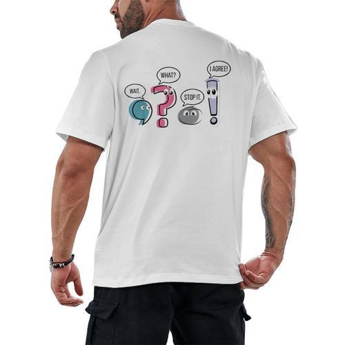 Grammar Teacher Punctuation English First Day Back To School Men's Back Print T-Shirt - teacherstshirts.com CA