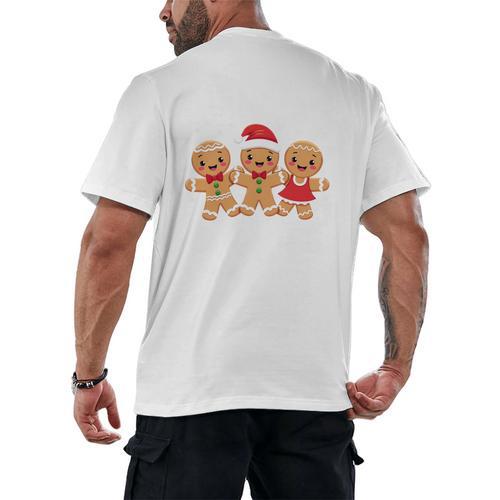 Hanging With My Cookies Gingerbread Christmas Teacher Xmas Men's Back Print T-Shirt - teacherstshirts.com DE