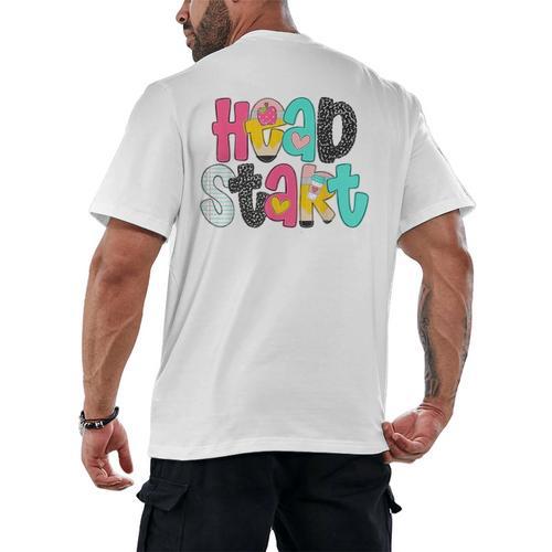 Head Start Team Homeschool Teacher Headstart Back To School Men's Back Print T-Shirt - teacherstshirts.com DE