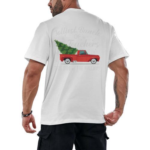Jolliest Bunch Of Teachers This Side Of The Hallway Men's Back Print T-Shirt - teacherstshirts.com AU