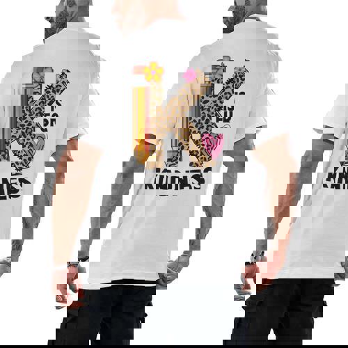 K Is For Kindness Unity Day Teacher Kids Men&#x27;s Back Print T-Shirt - teacherstshirts.com