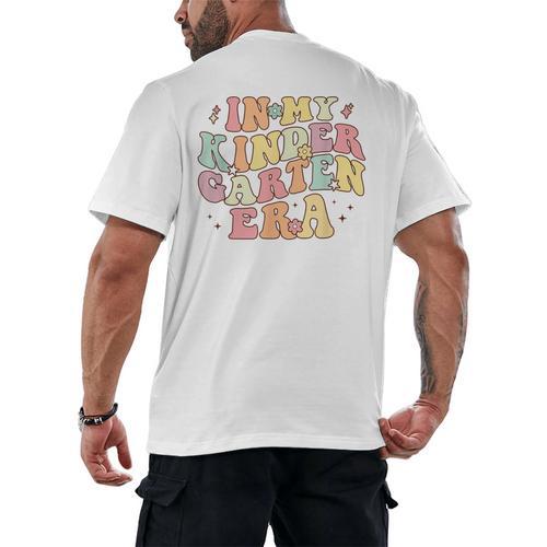 In My Kindergarten Era Retro Back To School Teacher Student Men's Back Print T-Shirt - teacherstshirts.com