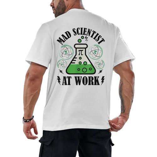 Mad Scientist Science Teacher Halloween Costume Teen Girls Men's Back Print T-Shirt - teacherstshirts.com UK