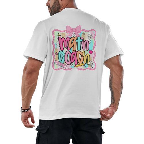 Math Coach Back To School Math Teacher Men's Back Print T-Shirt - teacherstshirts.com