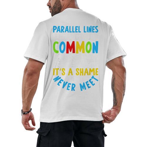 Parallel Lines Math Pun – Teacher Humor Men's Back Print T-Shirt - teacherstshirts.com AU