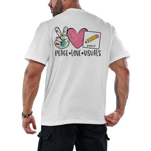 Peace Love Visuals Special Education Teacher Dream Team Men's Back Print T-Shirt - teacherstshirts.com CA