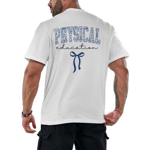 Physical Education PE Teacher PHYS Ed Student Graduation Men's Back Print T-Shirt - teacherstshirts.com CA