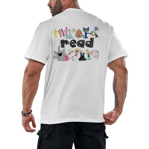 Read Children's Books Teacher Men's Back Print T-Shirt - teacherstshirts.com AU