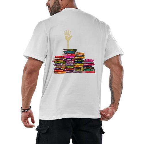 Reading Books Librarian Reader Nerd I'm Ok Teacher School Men's Back Print T-Shirt - teacherstshirts.com AU