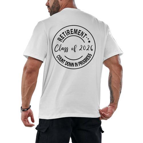 Retirement Class Of 2026 Count Down Progress Retired Teacher Men's Back Print T-Shirt - teacherstshirts.com AU