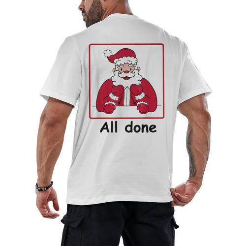 Retro All Done Christmas Special Ed Teacher Team Santa Women Men's Back Print T-Shirt - teacherstshirts.com DE