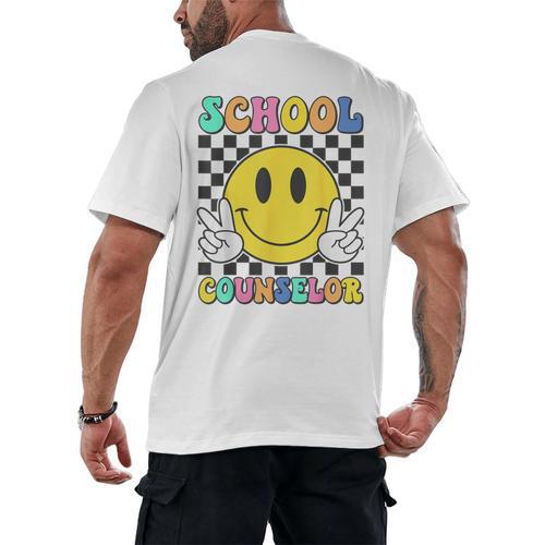School Counselor Teacher Counseling Office School Guidance Men's Back Print T-Shirt - teacherstshirts.com AU