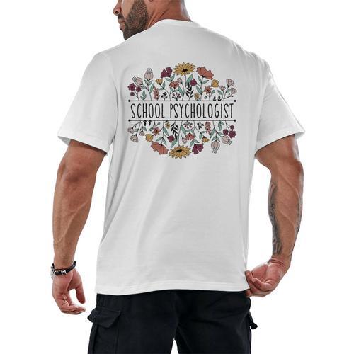 School Psychologist Psychology Teacher Appreciation Men's Back Print T-Shirt - teacherstshirts.com AU
