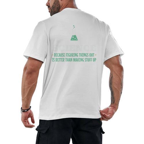Science Because Figuring Things Out Better Student Teacher Men's Back Print T-Shirt - teacherstshirts.com AU