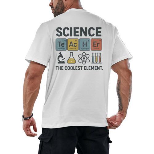 Science Teacher Periodic Table Jokes Chemistry Pun Men's Back Print T-Shirt - teacherstshirts.com