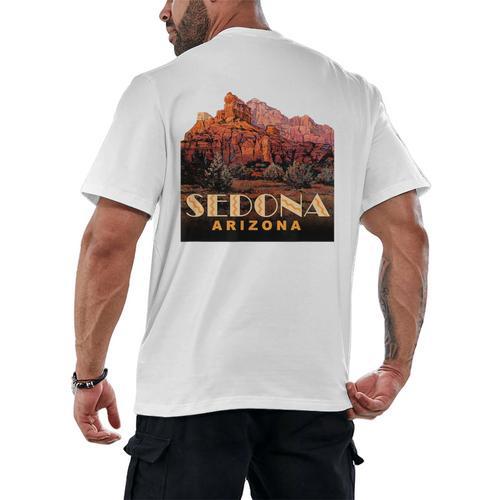 Sedona s Sedona Arizona Shirts T-Shirt Men's Back Print T-Shirt - Bostonterriersmerch.com