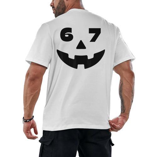Six Seven Halloween Costume For Students Teachers 6 7 Men's Back Print T-Shirt - teacherstshirts.com CA