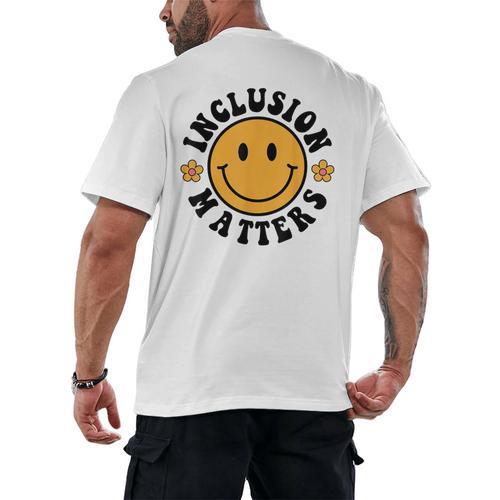 Special Education Teacher Autism Awareness Inclusion Matters Men's Back Print T-Shirt - teacherstshirts.com DE