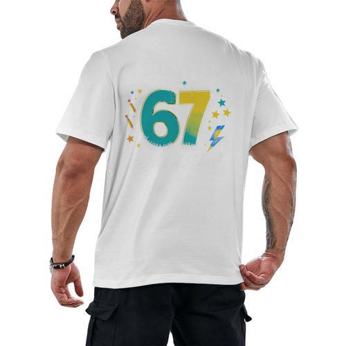 I Survived 67 Days Of School Teachers Students Meme Men's Back Print T-Shirt - teacherstshirts.com AU