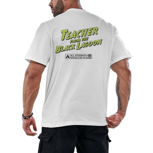 Teacher Halloween Tshirt Teacher From The Lagoon Men Women Men's Back Print T-Shirt - teacherstshirts.com