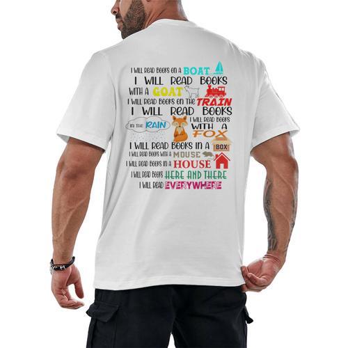 Teacher I Will Read Book On Boat Kids Women Bookworm Men's Back Print T-Shirt - teacherstshirts.com