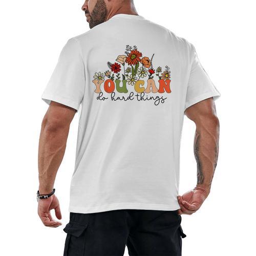 Test Day Teacher Shirt You Can Do Hard Things Women Kids Men's Back Print T-Shirt - teacherstshirts.com AU