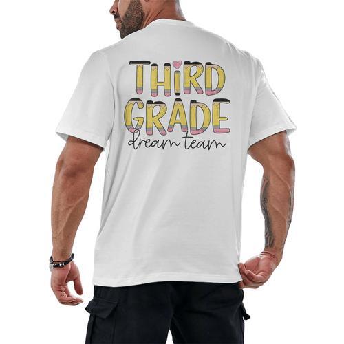 Third Grade Dream Team 3rd Grade Teacher Back To School Kids Men's Back Print T-Shirt - teacherstshirts.com UK