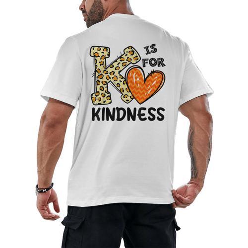Unity Day K Is For Kindness Anti Bullying Orange Teacher Men Women Kids Men's Back Print T-Shirt - teacherstshirts.com