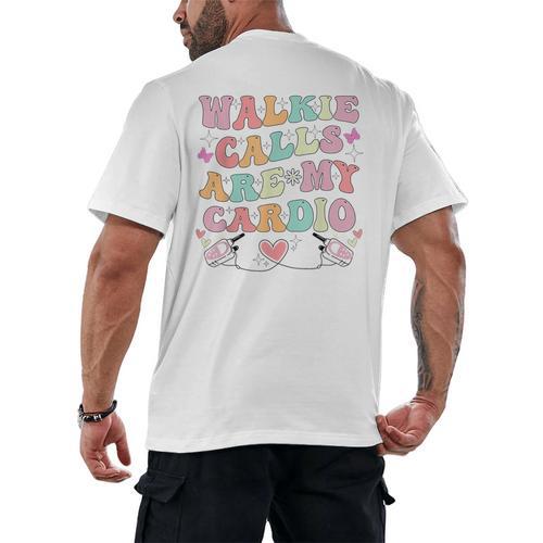 Walkie Calls Are My Cardio Special Education Teacher School Men's Back Print T-Shirt - teacherstshirts.com UK