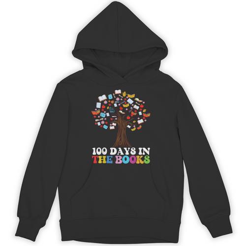 100 Days In The Books Reading Teacher 100th Day Of School Unisex Hoodie - teacherstshirts.com