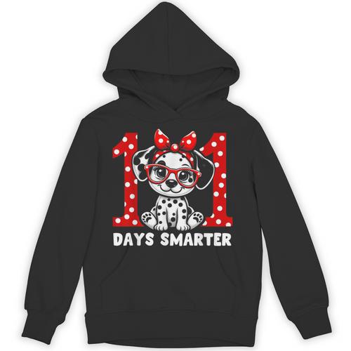 100 Days Smarter 101st Day School Dalmatian Dog Teacher Kids Unisex Hoodie - teacherstshirts.com AU