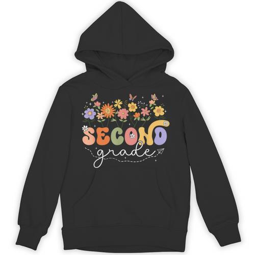 2nd Second Grade Teacher Wildflower Back To School Floral Unisex Hoodie - teacherstshirts.com AU